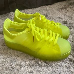 Adidas Superstar Jelly Sneakers Neon Yellow